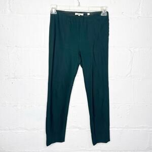 Vince Women Stitch Front Seam Legging Ankle Pants Green Watercress Size Medium